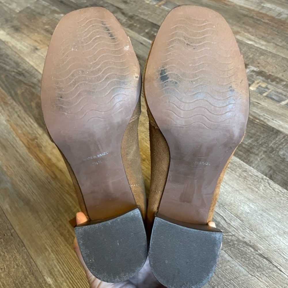 Matisse Lyon Tobacco Suede Open Toe Bootie, Size 7.5 - Picture 9 of 12